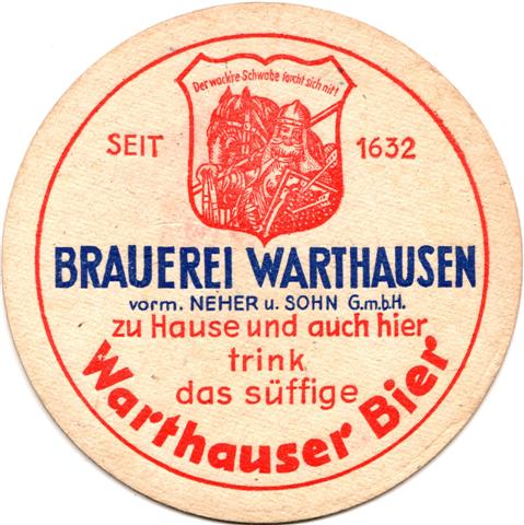 warthausen bc-bw warthauser rund 2a (215-u warthauser bier-blaurot)